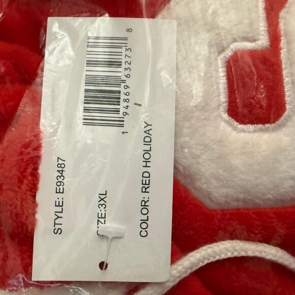 JOLLY KNITS Men's One Piece Red Hooded Santa Suit, NEW! Size 3XL - Picture 4 of 6